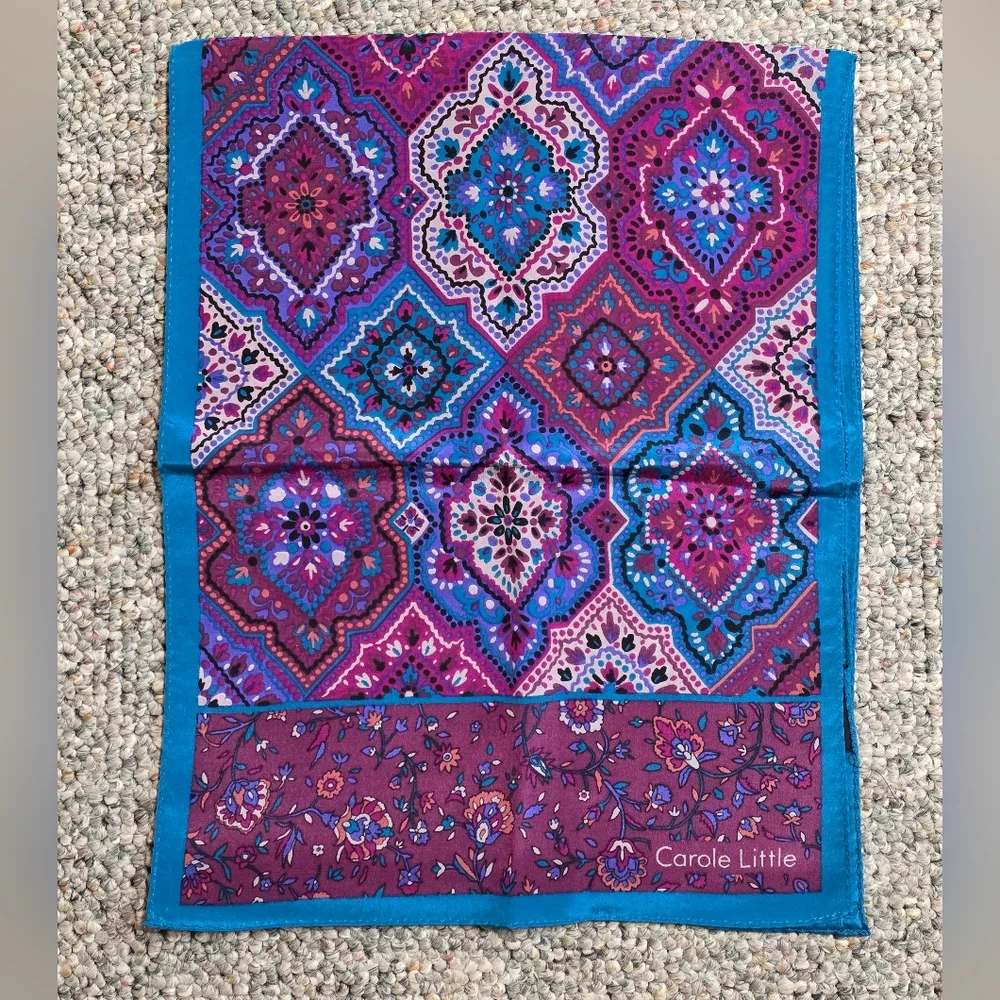 Carole Little Floral Boho Silk Oblong Scarf
